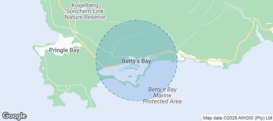 Betty's Bay Airbnb map